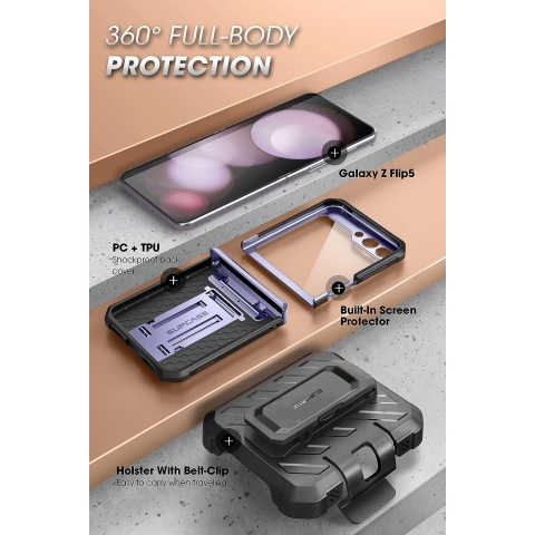 SUPCASE UBP Serisi Galaxy Z Flip 5 Klf-Mauve