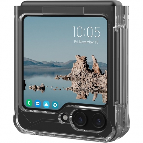 UAG Plyo Pro Serisi Galaxy Z Flip 5 Klf (MIL-STD-810G)-Ice Silver