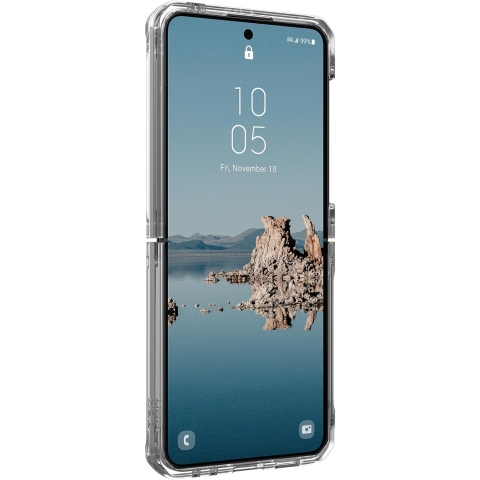 UAG Plyo Pro Serisi Galaxy Z Flip 5 Klf (MIL-STD-810G)-Ice Silver