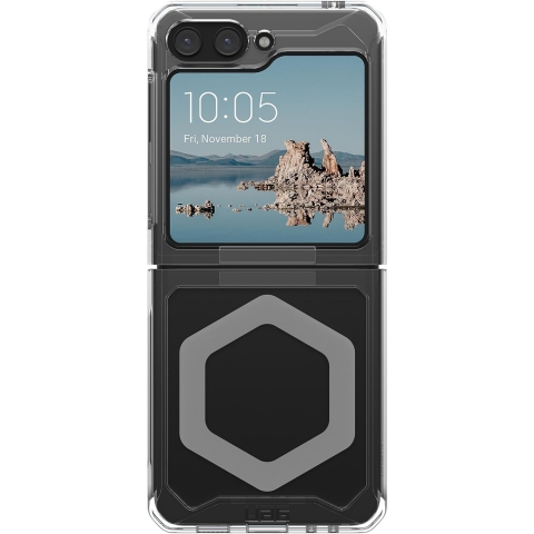 UAG Plyo Pro Serisi Galaxy Z Flip 5 Klf (MIL-STD-810G)-Ice Silver