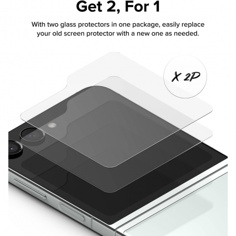Rin gke Galaxy Z Flip 5 Ekran Koruyucu (2 Adet)