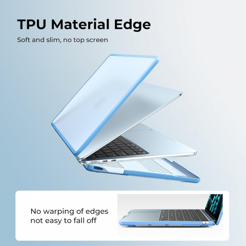 BlueSwan Anti-Cracking MacBook Air K�l�f� (15 �n�)-Frosted Sky Blue