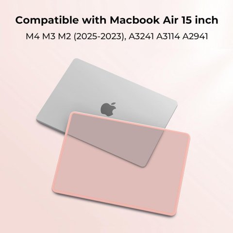 BlueSwan MacBook Air effaf Klf (15 in)-Frosted Baby Pink 