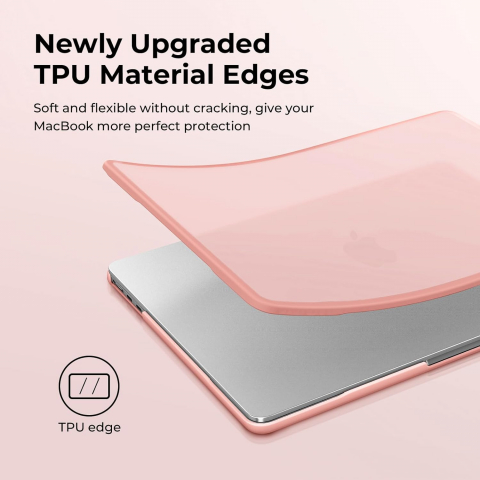 BlueSwan MacBook Air effaf Klf (15 in)-Frosted Baby Pink 