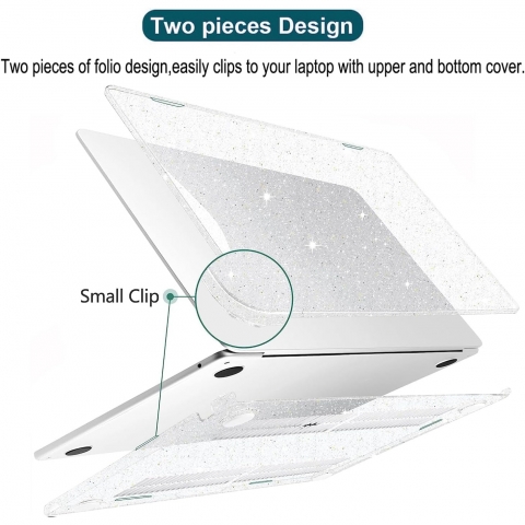 QCzyc MacBook Air Uyumlu Dayankl Klf (15 in)-Star Clear