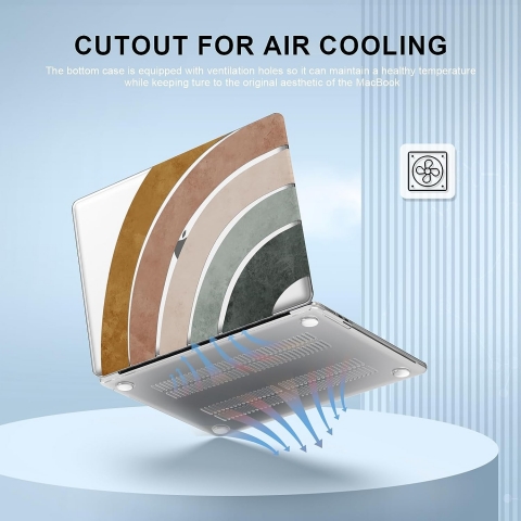 iCasso Liquid Retina MacBook Air Uyumlu Klf (15 in)-Morandi Rainbow