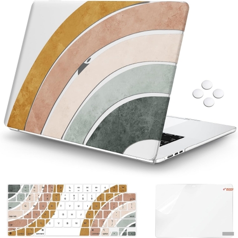 iCasso Liquid Retina MacBook Air Uyumlu Klf (15 in)-Morandi Rainbow