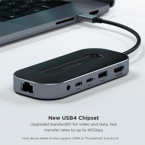 Satechi USB4 6s 1 Arada Multiport Adaptr(Uzay Grisi)