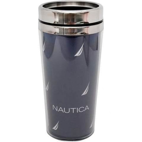 Nautica Yaltml Paslanmaz elik Termos 440mL(Mavi Beyaz)