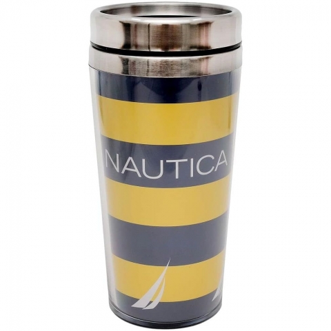 Nautica Yaltml Paslanmaz elik Termos 440mL(Mavi/Sar)