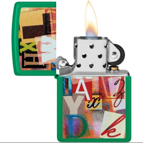 Zippo Street Art Yeil akmak