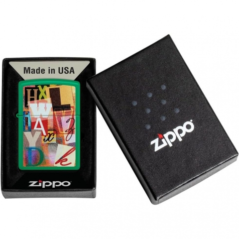 Zippo Street Art Yeil akmak