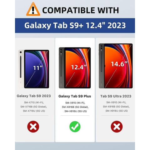 MoKo Galaxy Tab S9 Plus Standl Klf-Brown