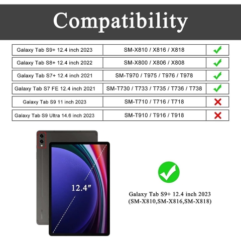 Soke Galaxy Tab S10/S9 Plus Standl Klf-Black