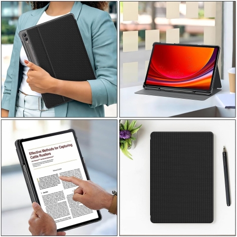 Soke Galaxy Tab S10/S9 Plus Standl Klf-Black