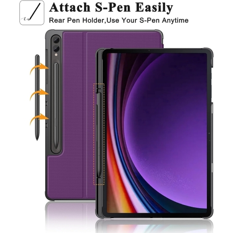 Soke Galaxy Tab S10/S9 Plus Standl Klf-Purple