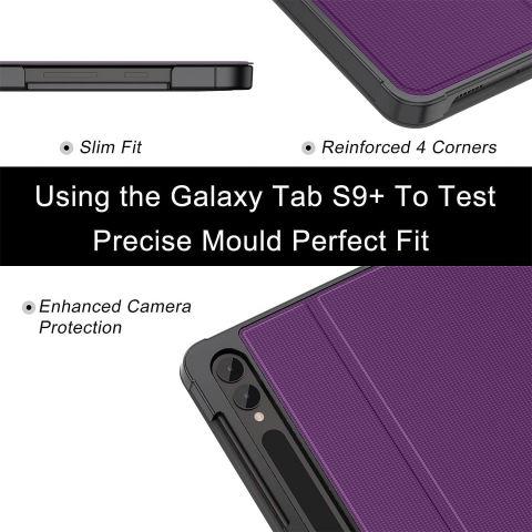 Soke Galaxy Tab S10/S9 Plus Standl Klf-Purple