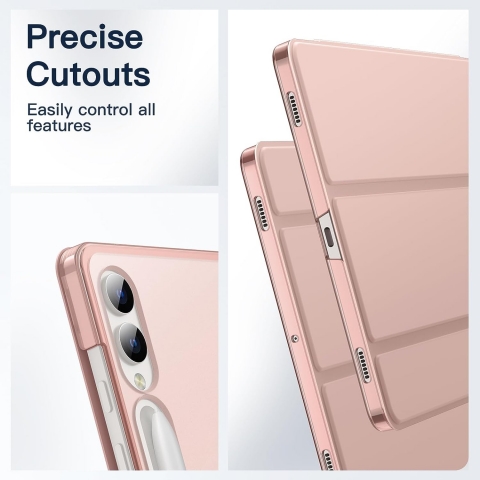 JETech Galaxy Tab S10 Plus Standl Klf-Rose Gold