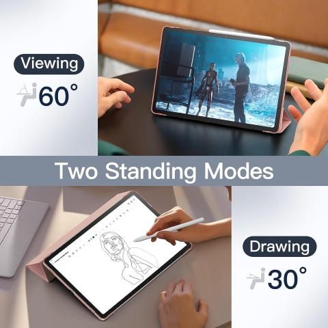 JETech Galaxy Tab S10 Plus Standl Klf-Rose Gold