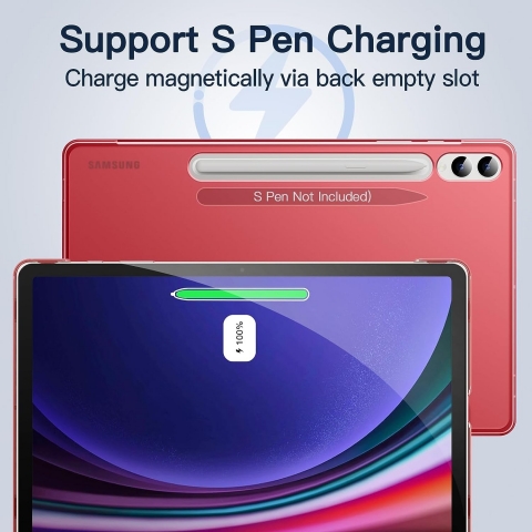 JETech Galaxy Tab S10 Plus Standl Klf-Red