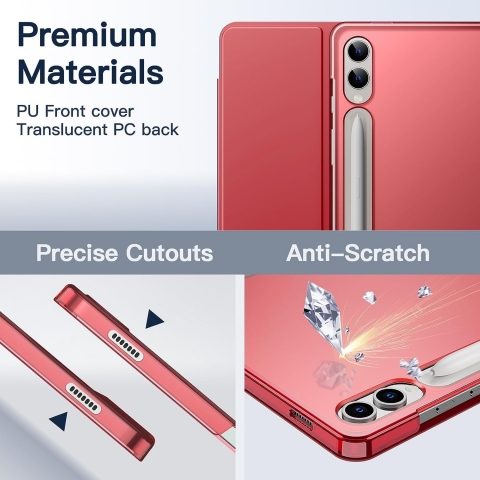 JETech Galaxy Tab S10 Plus Standl Klf-Red
