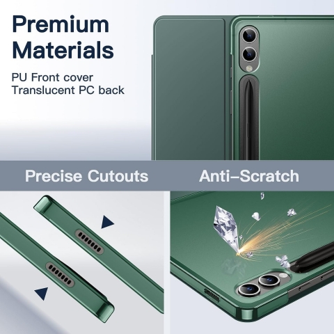JETech Galaxy Tab S10 Plus Standl Klf-Midnight Green