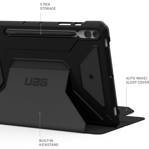 UAG Metropolis Serisi Galaxy Tab S9 Plus Standl Klf-Black