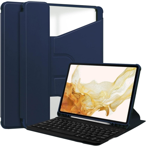 ZORSOME Galaxy Tab S9 Plus Klavyeli Klf-Blue