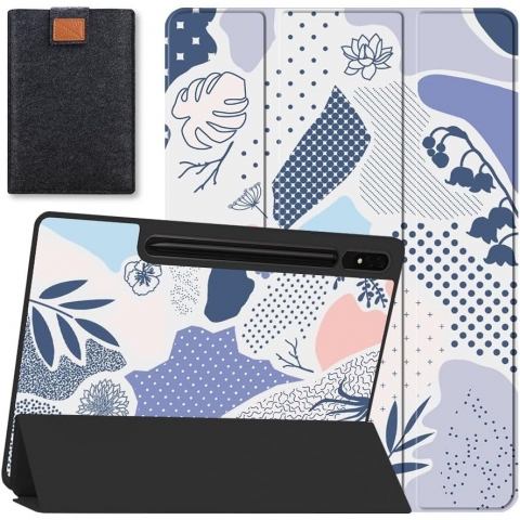 SanMuFly Galaxy Tab S9 Plus Klf-Artistic Floral 