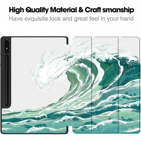 SanMuFly Galaxy Tab S9 Plus Klf-Ocean Wave