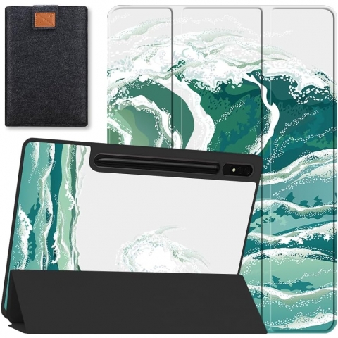 SanMuFly Galaxy Tab S9 Plus Klf-Ocean Wave