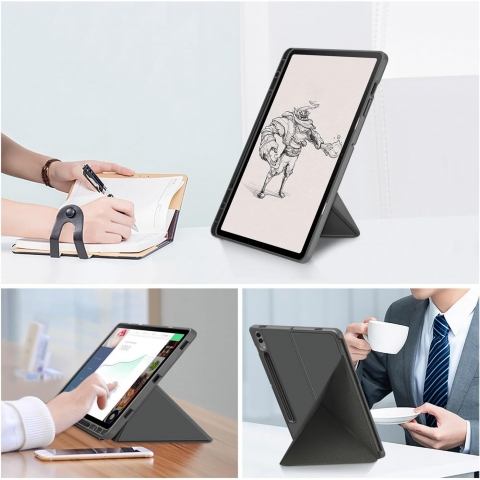 ZYKAA Galaxy Tab S9 Plus Standl Klf-Grey