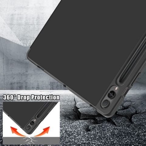 ZYKAA Galaxy Tab S9 Plus Standl Klf-Black