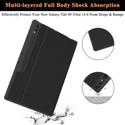 Soke Galaxy Tab S9 Ultra Standl Klf-Black