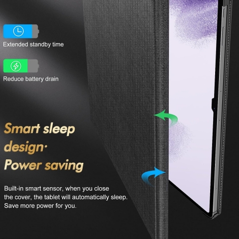 INFILAND Galaxy Tab S10 Ultra Standl Klf-Black