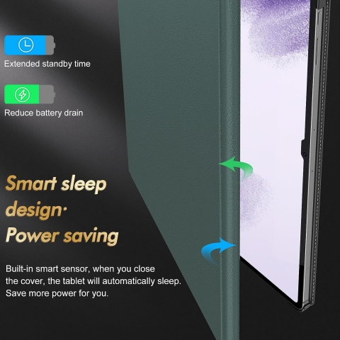 INFILAND Galaxy Tab S9 Ultra Standl Klf-Midnight Green