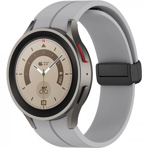 MYAPULUA Galaxy Watch 6/Classic Uyumlu Kay (47/44/43/40mm)-Gray