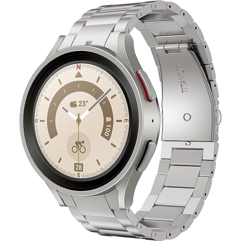 LDFAS Galaxy Watch 6/Classic Uyumlu Kay (47/43/44/40mm)-Silver Gray