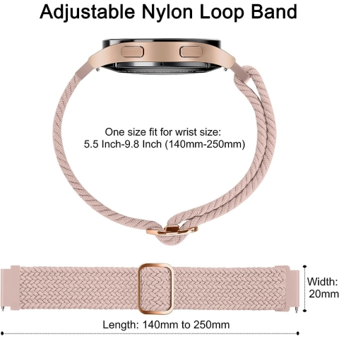 VANCLE Galaxy Watch 6/Classic Uyumlu Kay (47/43/44/40mm)-Pinksand