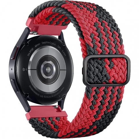 VANCLE Galaxy Watch 6/Classic Uyumlu Kay (47/43/44/40mm)-Black Red