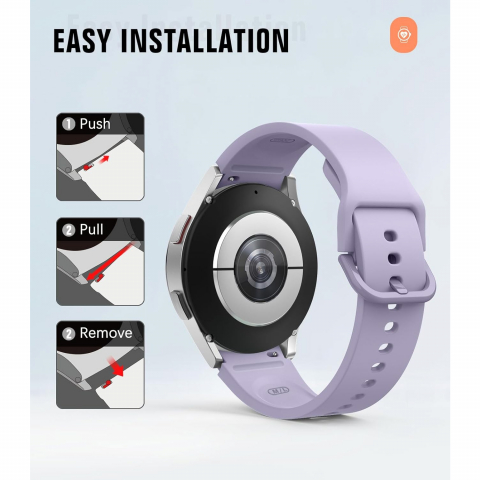 MoKo Galaxy Watch 6/Classic Uyumlu Kay�� (47/43/44/40mm)-Purple