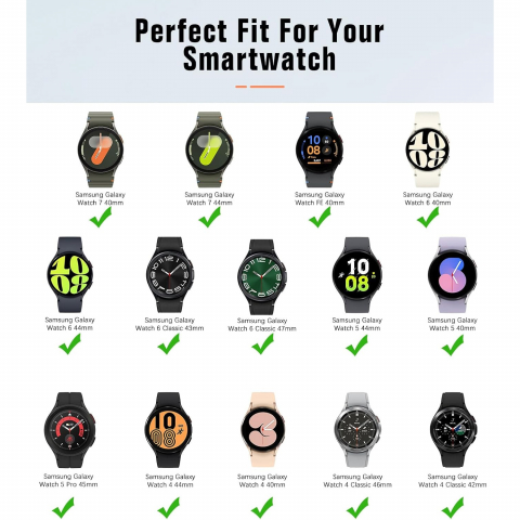 MoKo Galaxy Watch 6/Classic Uyumlu Kay�� (47/43/44/40mm)-Light Green