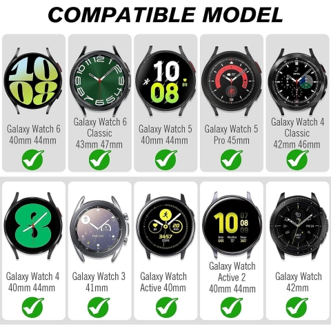 Fintie Galaxy Watch 7/6/Classic Kay (47/43/44/40mm)-Black