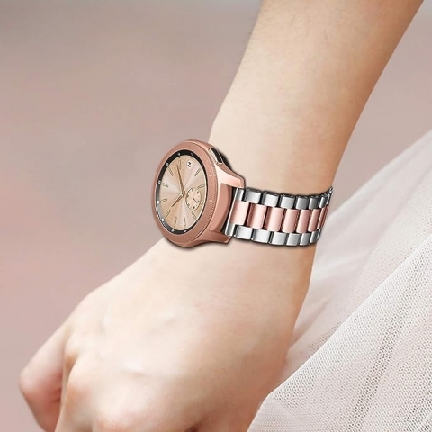 Fintie Galaxy Watch 7/6/Classic Kay (47/43/44/40mm)-Rose Gold Silver