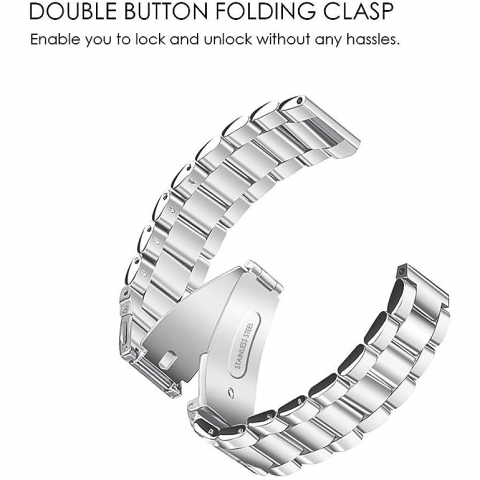 Fintie Galaxy Watch 6/Classic Uyumlu Kay (47/43/44/40mm)-Silver