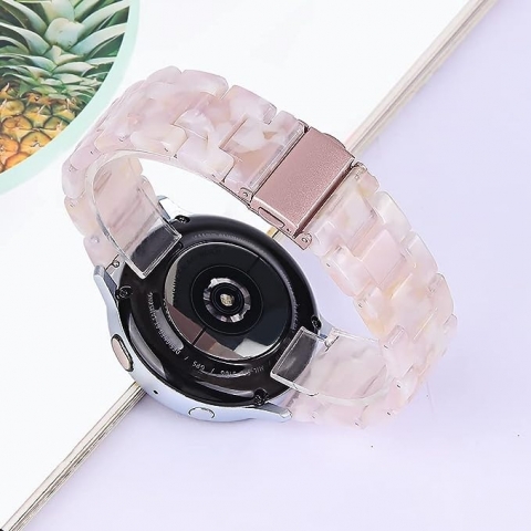 JOYOZY Galaxy Watch 6/Classic Uyumlu Kay (47/44/43/40mm)-Pink Flowers