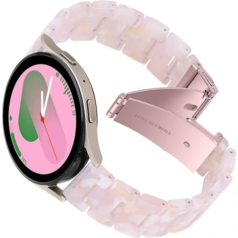 JOYOZY Galaxy Watch 6/Classic Uyumlu Kay (47/44/43/40mm)-Pink Flowers