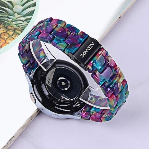 JOYOZY Galaxy Watch 6/Classic Uyumlu Kay (47/44/43/40mm)-Flower Purple
