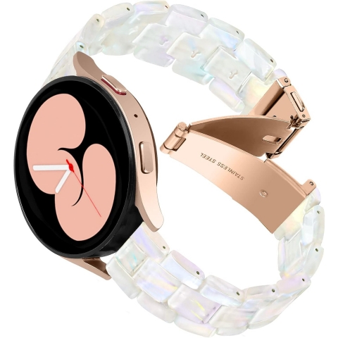 JOYOZY Galaxy Watch 6/Classic Uyumlu Kay (47/44/43/40mm)-Shell White