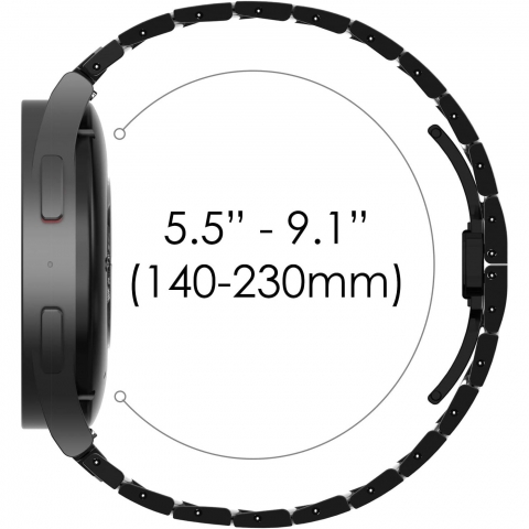 FULLIFE Galaxy Watch 6/Classic Uyumlu Kay(47/43/44/40mm)-Black